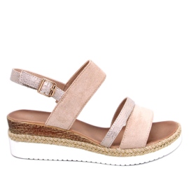 Frazier Beige Keilsandaletten