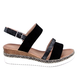 Keilsandaletten von Frazier Black schwarz