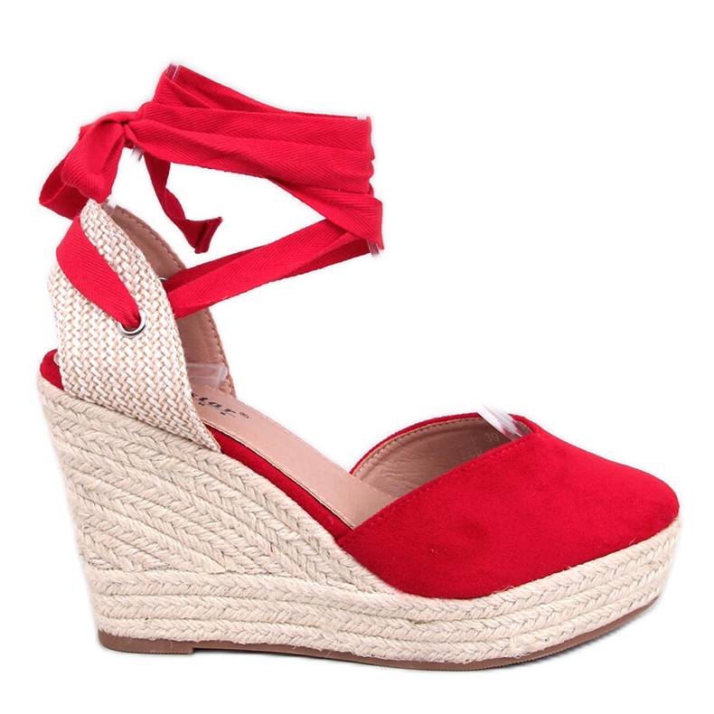 Espadrilles mit Keilabsatz von Francis Red rot