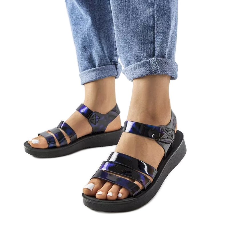 Sandalen QT2311-6 Navytpu schwarz