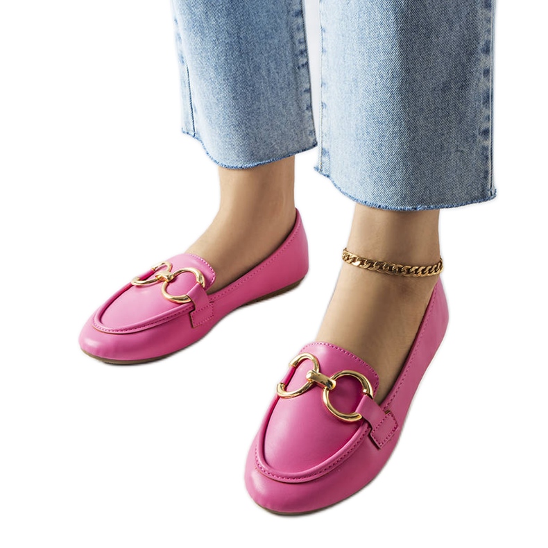Rosafarbene Couturier-Loafer für Damen