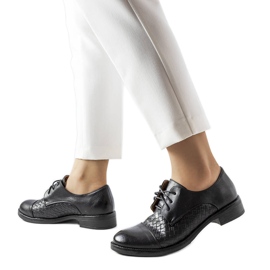 Beige Brogues LS5379 Taupe schwarz