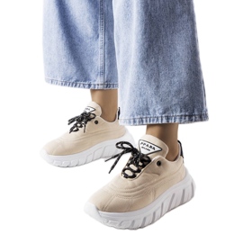 Beigefarbene Sneaker von Aisys