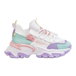 PS1 Slip-on Sock Sneakers für Damen Weiß/Lila Keaton