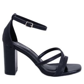 Elizabeth Black-Sandalen mit Absatz schwarz