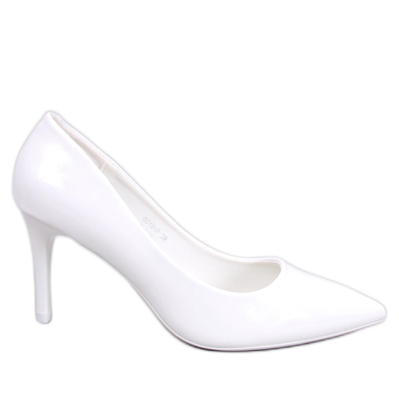 Charlotte White lackierte Stiletto-Pumps weiß