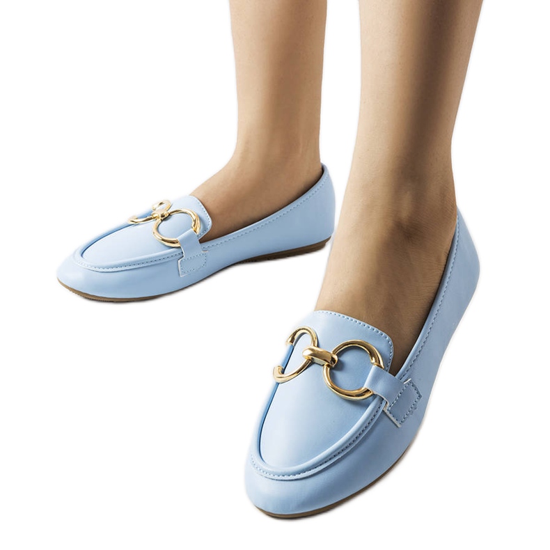 Blaue Couturier-Loafer für Damen