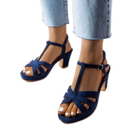 Inna Marineblaue Blocksandalen von Lagrange