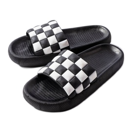 Schwarze Plateau-Slipper aus Gummi von Elin