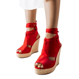 Rote Keilsandaletten von Baader