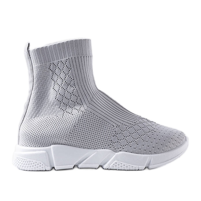 Graue Sneaker mit Sockenobermaterial von Olot