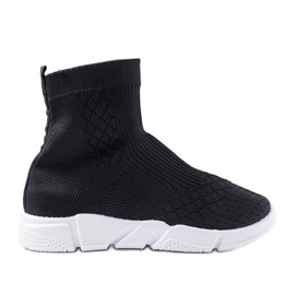 Schwarze Sneaker mit Sockenobermaterial von Olot