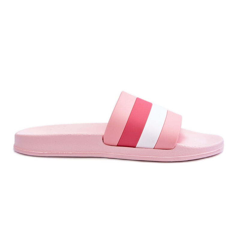 Rosa Vision gestreifte Hausschuhe für Damen