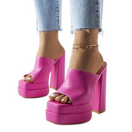 Rosa High-Heel-Slides von Mertzon