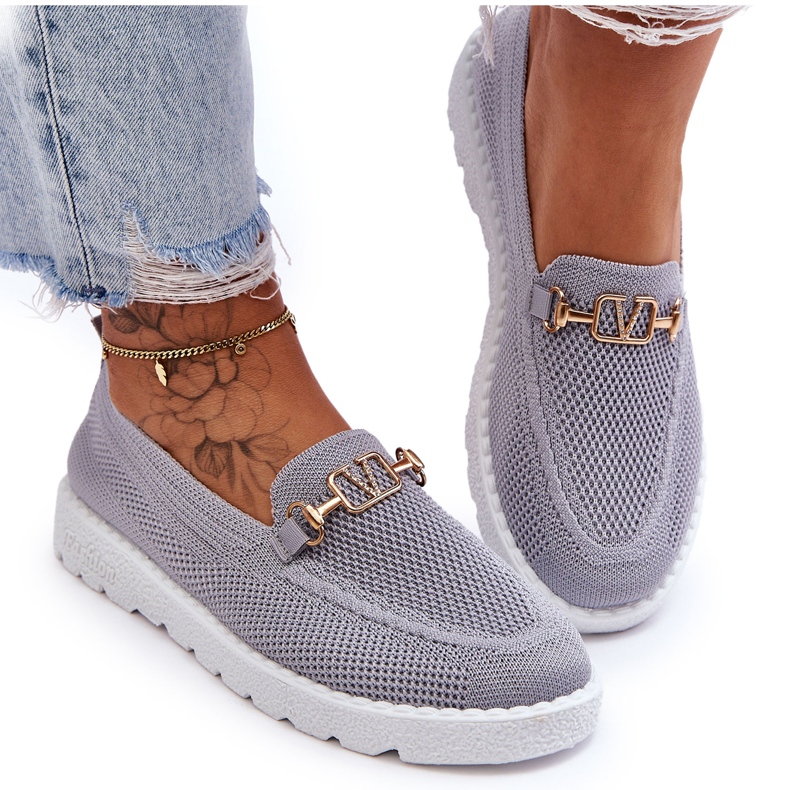 PM1 Verzierte Slip-On-Sneaker für Damen in Grau, Alena