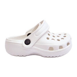Schaum-Crocs-Sandalen für Kinder, Weiß, Percy