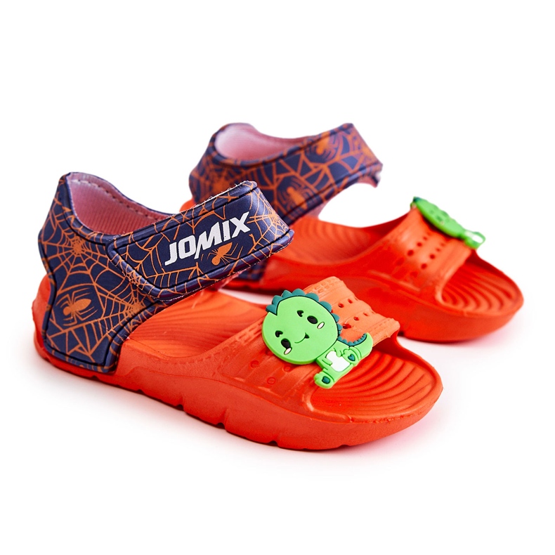 Kinder-Sandalen mit Klettverschluss aus leichtem Schaumstoff, Orange Asti