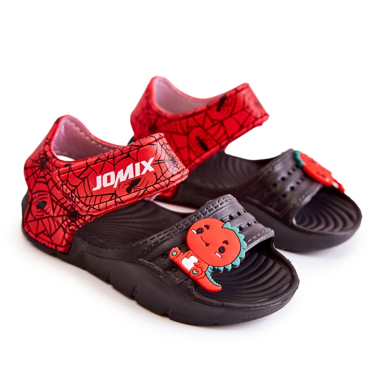 Leichte Schaumstoff-Kindersandalen mit Klettverschluss Schwarz Asti