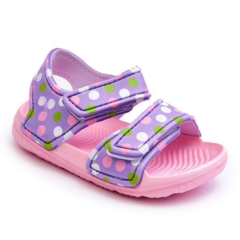 Leichte Schaumstoff-Sandalen für Kinder, gemustert, rosa-lila, Malaga