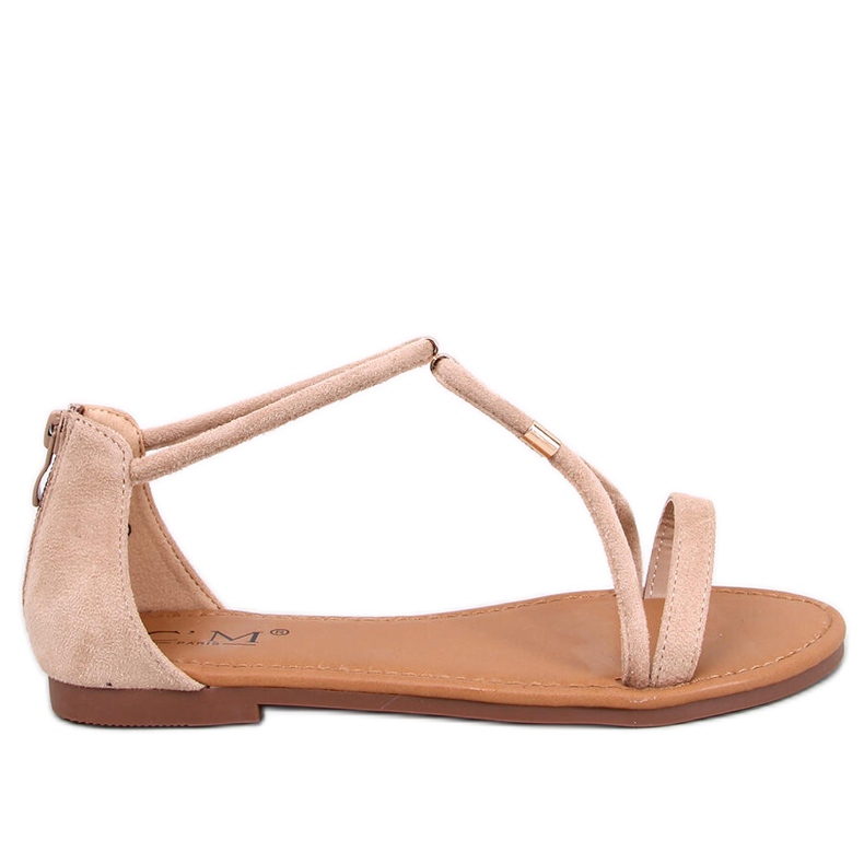 Leehom Nude Damen-Wildledersandalen beige