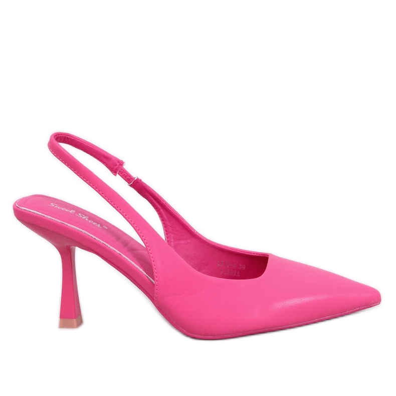 Donell Pumps mit offenem Absatz, Fuchsia rosa