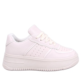 Beigefarbene Secada-Sneaker mit hohen Sohlen