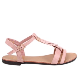 Corbin Pinke Fransensandalen rosa