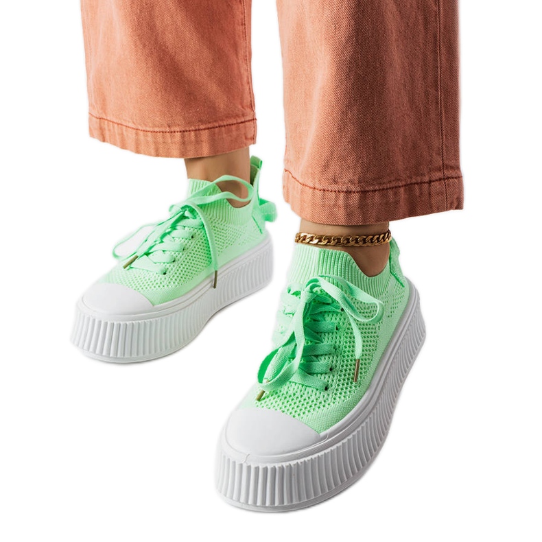 Grüne Sneaker mit dehnbarem Obermaterial von Jardine