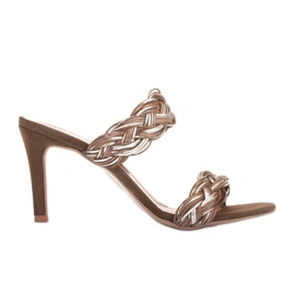 Marco Shoes Sandalen mit geflochtenen Riemen grün