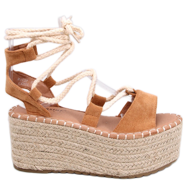 Marge Camel Espadrilles mit Keilabsatz gelb