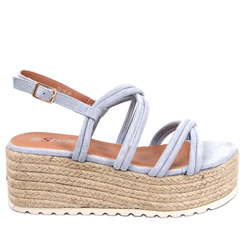 Altman Blaue Espadrilles mit Keilabsatz