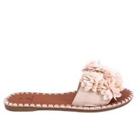 Prima Beige Blumenhausschuhe