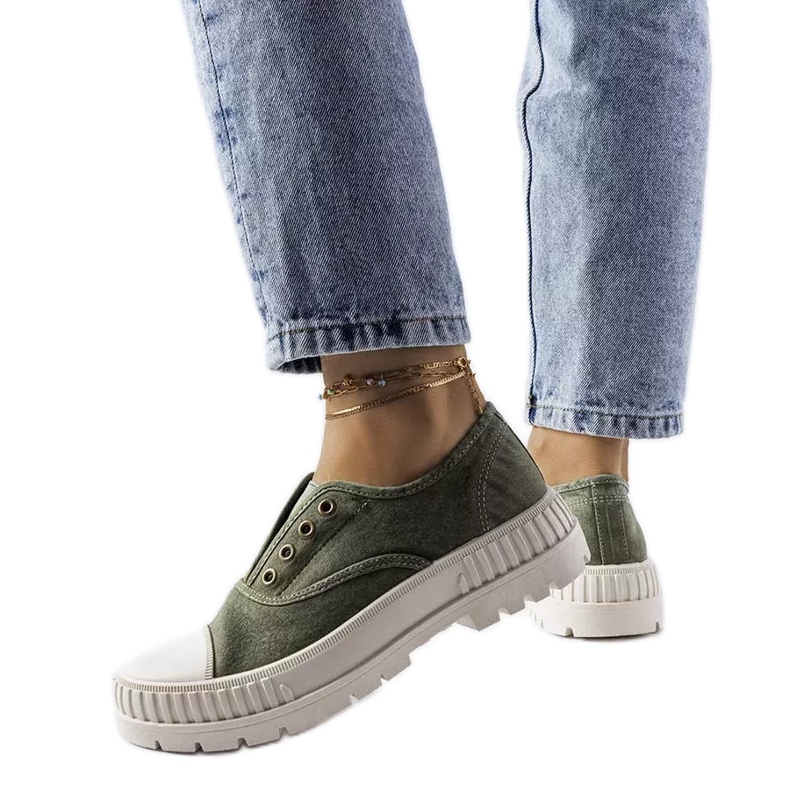 Inna Dunkelgrüne Sneaker von Walton