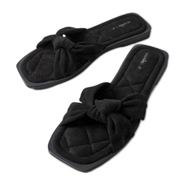 Inna Schwarze Pride-Hausschuhe aus Öko-Wildleder