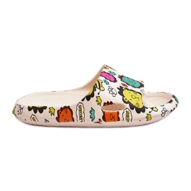 WJ1 Leichte Schaumstoff-Hausschuhe für Kinder, Löwenmotiv, beige Esther