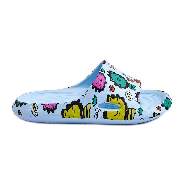 WJ1 Leichte Schaumstoffrutschen für Kinder, Löwenmotiv, blaue Esther