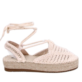 Yaweh Beige String-Espadrilles für Damen