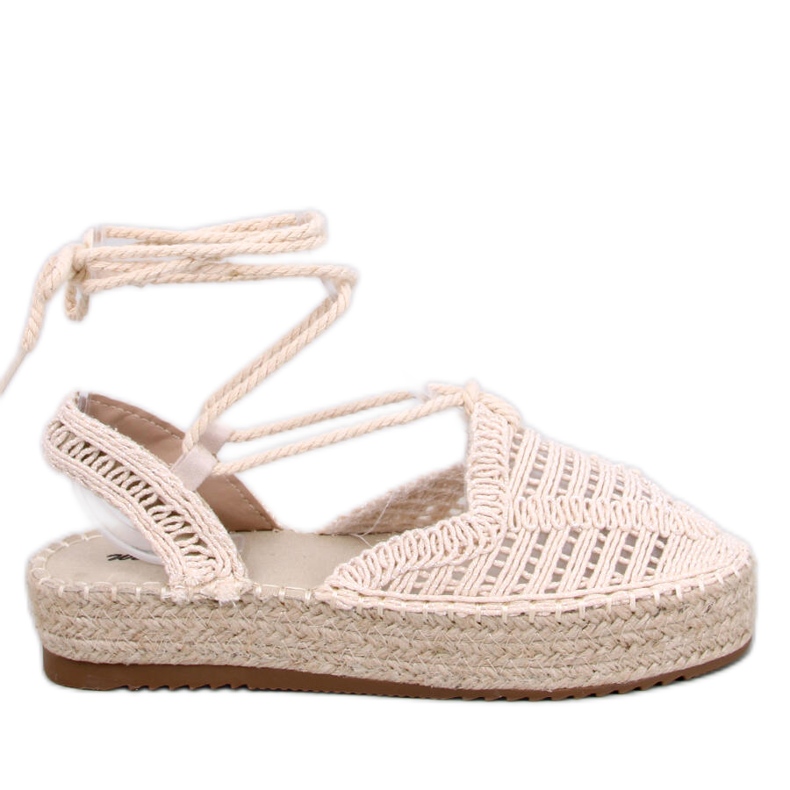 Yaweh Beige String-Espadrilles für Damen