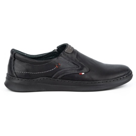 Olivier Freizeit-Slip-On-Schuhe aus Leder für Herren 284GT, schwarz