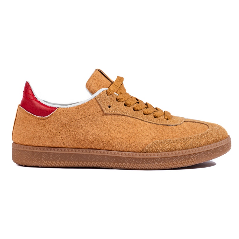 Braune Wildleder-Sneaker von Shelovet beige