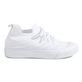 Weiße Textil-Sneaker für Damen von Shelovet