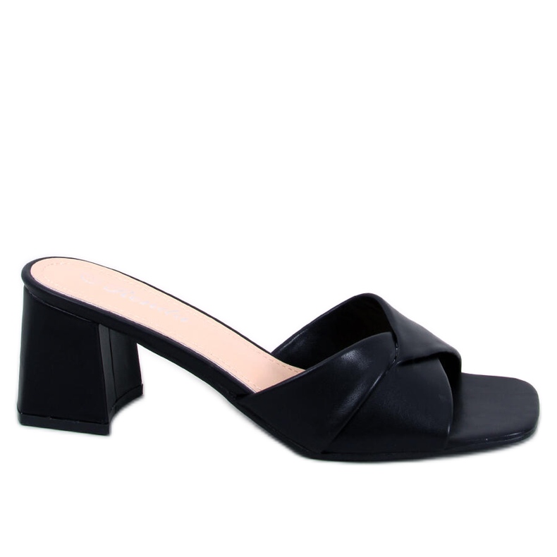 Poncia Schwarze Sandalen mit niedrigem Absatz