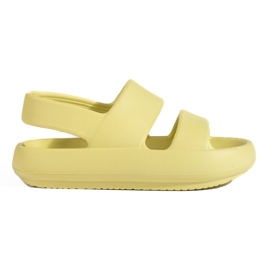 Shelovet Olivgrüne Gummisandalen für Damen