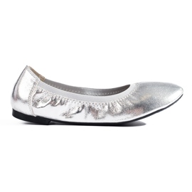 Silberne Ballerinas für Damen von Shelovet