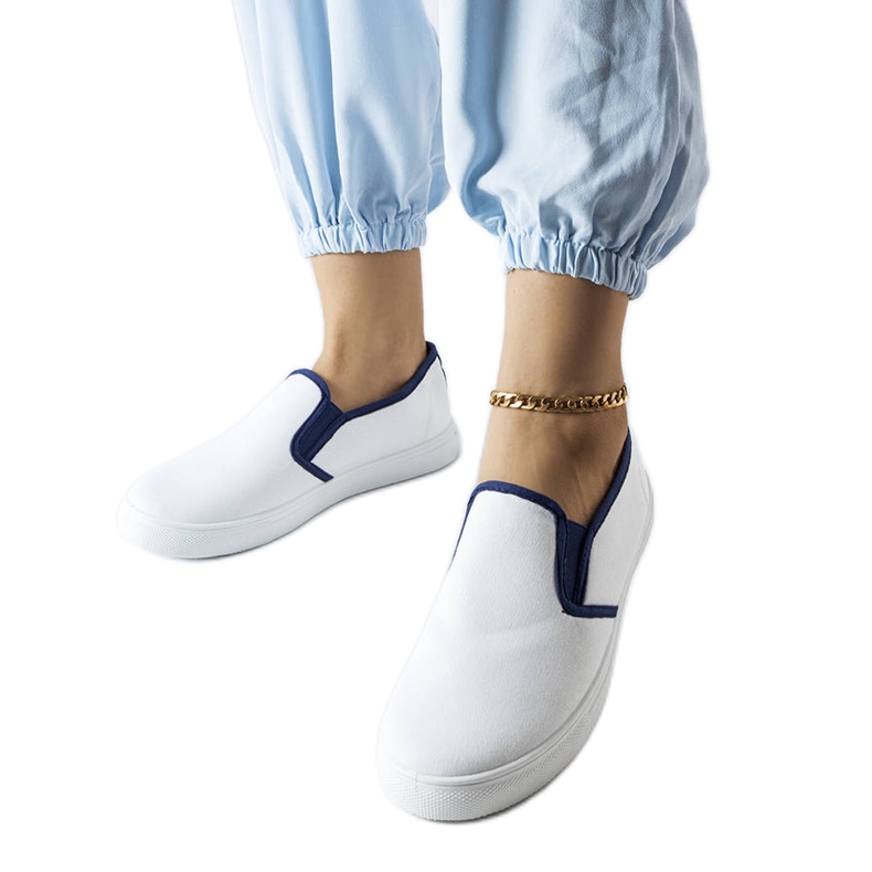 Cagliari-Sneaker aus weißem Stoff