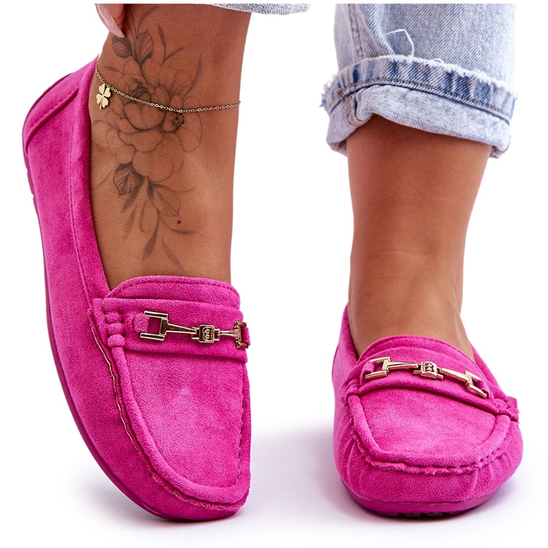 Klassische Wildleder-Loafer für Damen in Rosa von Corinell