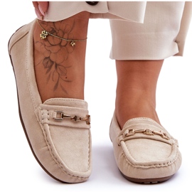 Klassische Wildleder-Loafer für Damen Beige Corinell
