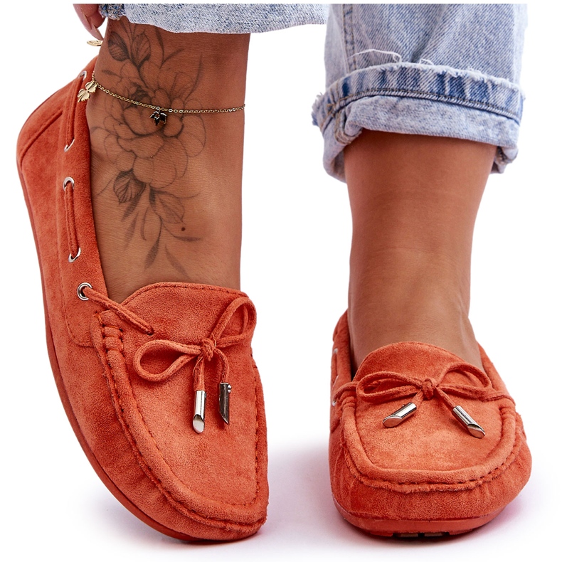 Wildleder-Loafer für Damen Orange Si Passione