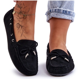 Damen-Loafer aus Wildleder in Schwarz von Si Passione