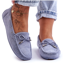 Blaue Si Passione Wildleder-Loafer für Damen